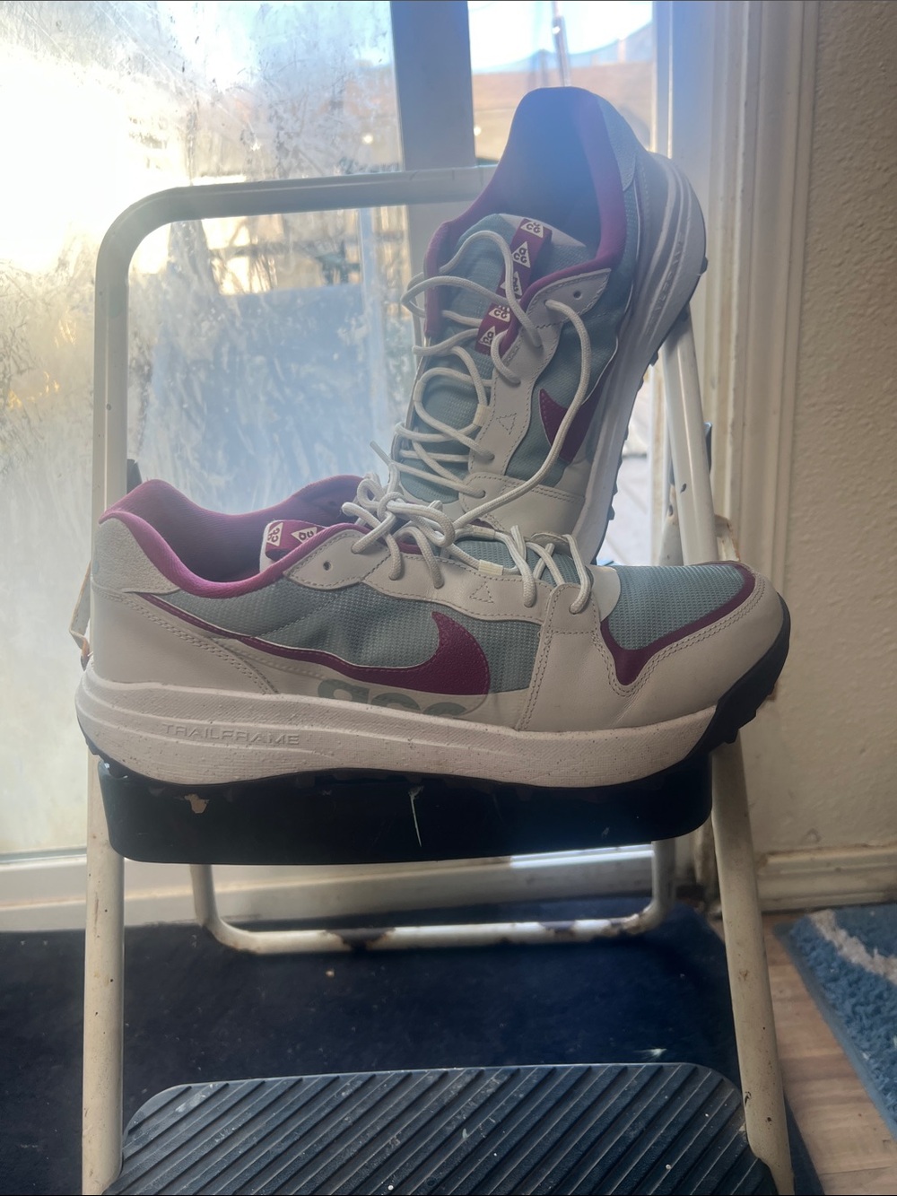 Nike  ACG Light Blue and Plum Sneakers